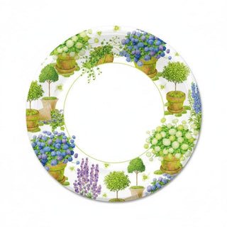 Caspari Potted Hydrangeas Salad/Dessert Plates 18390SP