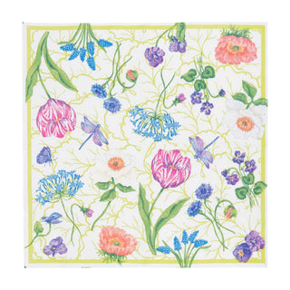 Caspari Floral Majolica Napkin Cocktail 18410C