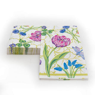Caspari Floral Majolica Guest Towel 18410G