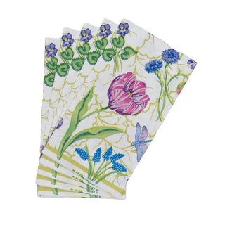 Caspari Floral Majolica Guest Towel 18410G