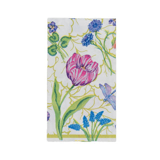 Caspari Floral Majolica Guest Towel 18410G