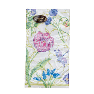 Caspari Floral Majolica Guest Towel 18410G