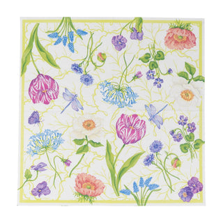 Caspari Floral Majolica Luncheon Napkins - 20 Per Package 18410L