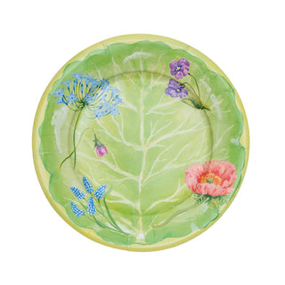 Caspari Floral Majolica Salad/Dessert Plates 18410SP