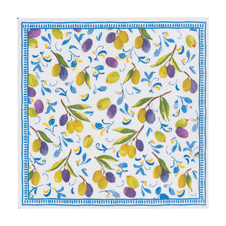 Caspari Mediterranean Blue Napkin Cocktail 18430C