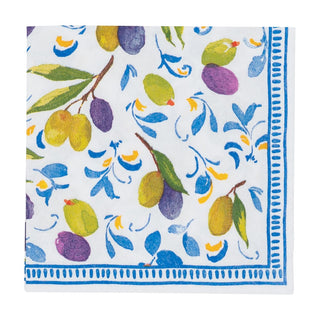 Caspari Mediterranean Blue Napkin Cocktail 18430C