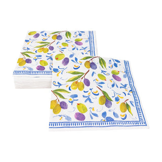 Caspari Mediterranean Blue Luncheon Napkins - 20 Per Package 18430L