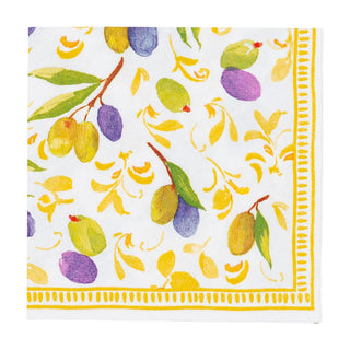 Caspari Mediterranean Dijon Napkin Cocktail 18431C