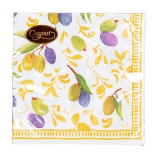 Caspari Mediterranean Dijon Napkin Cocktail 18431C