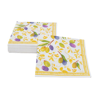 Caspari Mediterranean Dijon Napkin Cocktail 18431C