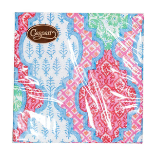 Caspari Provencale Cotton Pink Multi Napkin Cocktail 18440C