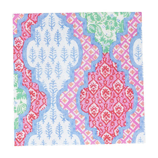 Caspari Provencale Cotton Pink Multi Luncheon Napkins - 20 Per Package 18440L