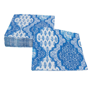 Caspari Provencale Cotton Blue Napkin Cocktail 18441C