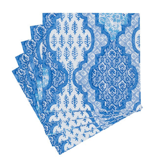 Caspari Provencale Cotton Blue Napkin Cocktail 18441C