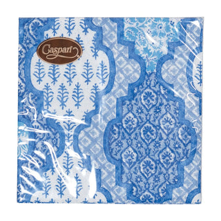 Caspari Provencale Cotton Blue Napkin Cocktail 18441C