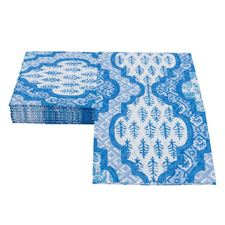 Caspari Provencale Cotton Blue Guest Towel 18441G