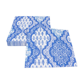 Caspari Provencale Cotton Blue Luncheon Napkins - 20 Per Package 18441L