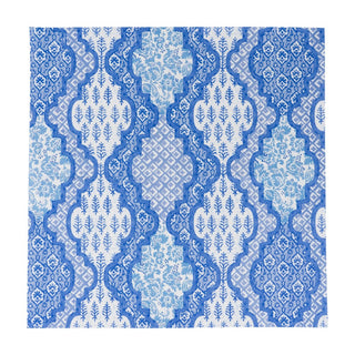 Caspari Provencale Cotton Blue Luncheon Napkins - 20 Per Package 18441L