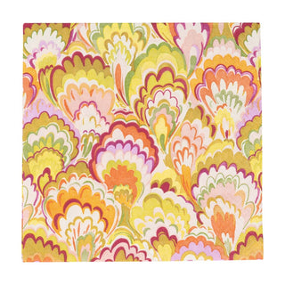 Caspari Marbled Ceramica Rspbrry/Chartreuse Napkin Luncheon 18450L
