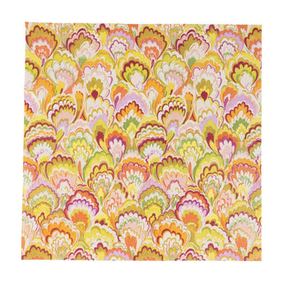 Caspari Marbled Ceramica Rspbrry/Chartreuse Napkin Luncheon 18450L