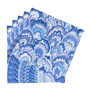 Caspari Marbled Ceramica Indigo Luncheon Napkins - 20 Per Package 18451L