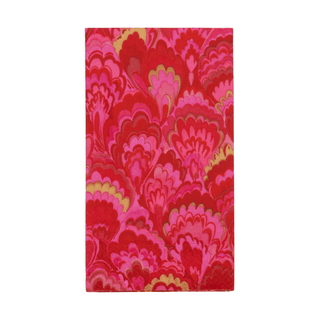 Caspari Marbled Ceramica Red & Fuchsia Guest Towels - includes 15 Guest Towels 18452G