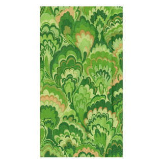 Caspari Marbled Ceramica Green Guest Towels - includes 15 Guest Towels 18453G