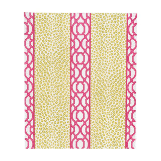 Caspari Knots And Spots Green/Fuchsia Guest Towel 18460G