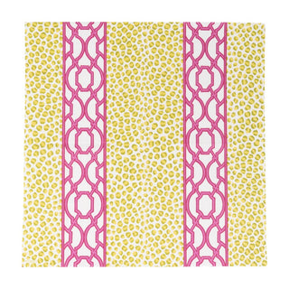 Caspari Knots And Spots Green & Fuchsia Luncheon Napkins - 20 Per Package 18460L