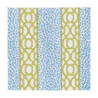 Caspari Knots And Spots Blue/Green Napkin Cocktail 18461C