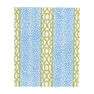 Caspari Knots And Spots Blue/Green Guest Towel 18461G