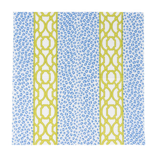 Caspari Knots And Spots Blue/Green Napkin Luncheon 18461L