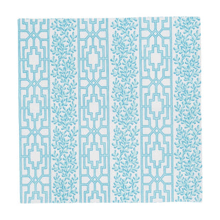 Caspari Coral And Trellis Robin's Egg Napkin Cocktail 18471C