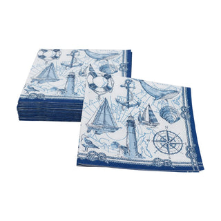 Caspari To The Lighthouse Napkin Cocktail 18480C