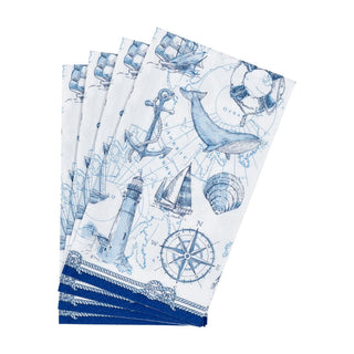 Caspari To The Lighthouse Guest Towel 18480G