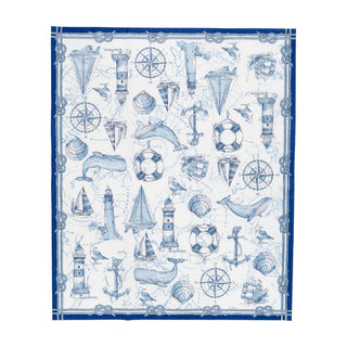Caspari To The Lighthouse Guest Towel 18480G