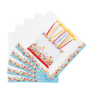 Caspari Birthday Cake Napkin Cocktail 18500C
