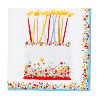 Caspari Birthday Cake Napkin Cocktail 18500C