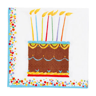 Caspari Birthday Cake Napkin Cocktail 18500C