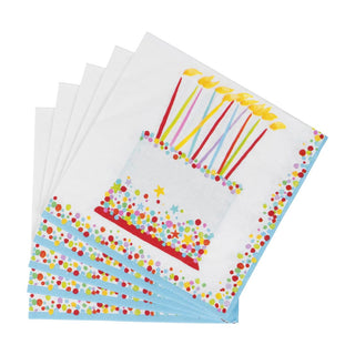 Caspari Birthday Cake Luncheon Napkins - 20 Per Package 18500L