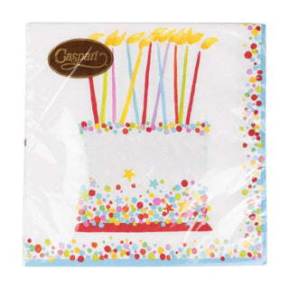Caspari Birthday Cake Luncheon Napkins - 20 Per Package 18500L