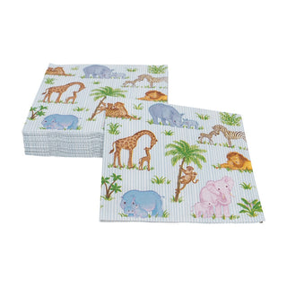 Caspari Safari Baby Napkin Cocktail 18510C