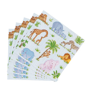 Caspari Safari Baby Napkin Cocktail 18510C