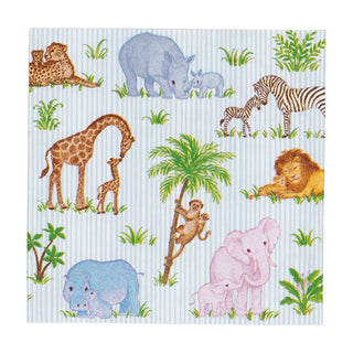 Caspari Safari Baby Napkin Cocktail 18510C