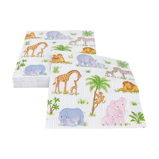 Caspari Safari Baby Napkin Luncheon 18510L