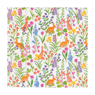 Caspari Bunny Field Napkin Cocktail 18530C