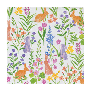 Caspari Bunny Field Luncheon Napkins - 20 Per Package 18530L