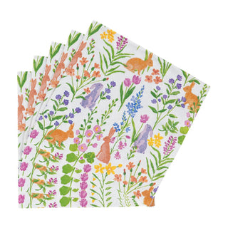 Caspari Bunny Field Luncheon Napkins - 20 Per Package 18530L