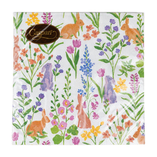 Caspari Bunny Field Luncheon Napkins - 20 Per Package 18530L