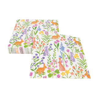 Caspari Bunny Field Luncheon Napkins - 20 Per Package 18530L
